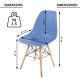 Sada stoličiek s plastovým sedadlom, 2 ks, modré