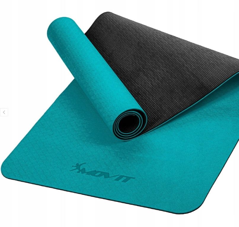 MOVIT Jóga podložka na cvičenie, 190 x 100 cm, petrolejová