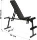 PHYSIONICS multi. posilňovacia lavica,116 x 33 x 48-120 cm
