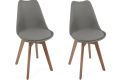 MIADOMODO sada jedálnych stoličiek, sivá, 2 kusy