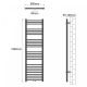 AQUAMARIN Vertikálny kúpeľňový radiátor, 1600 x 600 mm