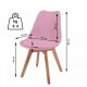 MIADOMODO sada jedálenských stoličiek, 4 kusy, ružové
