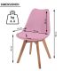 MIADOMODO sada jedálenských stoličiek, 4 kusy, ružové