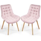 MIADOMODO sada prešívaných jedál. stoličiek, ružová, 2 ks
