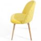 MIADOMODO sada jedálenských stoličiek zamatové, žltá, 6 ks