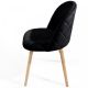 MIADOMODO Sada jedálenských stoličiek zamatové, čierna, 8 ks