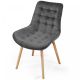 MIADOMODO sada prešívaných jedál. stoličiek, tm. šedá, 4 ks