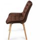 MIADOMODO sada prešívaných jedálenských stoličiek, hnedá,4ks