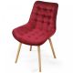 MIADOMODO sada prešívaných jedál. stoličiek, červená, 6 ks