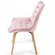 MIADOMODO sada prešívaných jedál. stoličiek, ružová, 4 ks