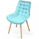 MIADOMODO sada prešívaných jedál. stoličiek, tyrkysová, 6 ks