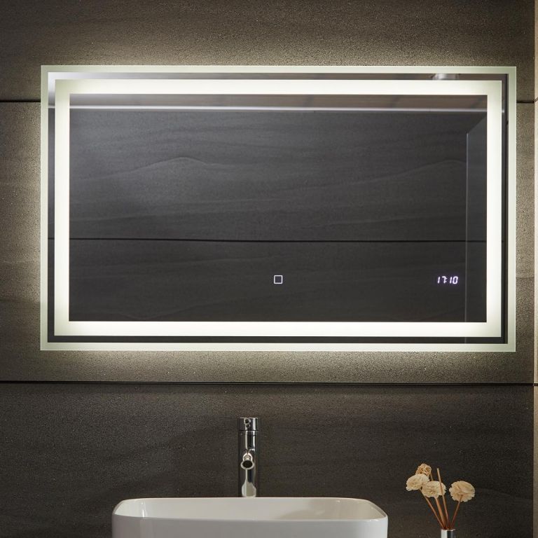 Aquamarin Kúpeľňové zrkadlo s LED osvetlením, 100 x 60 cm