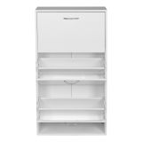 Miadomodo Výklopný botník biely - 59 x 105 x 22 cm