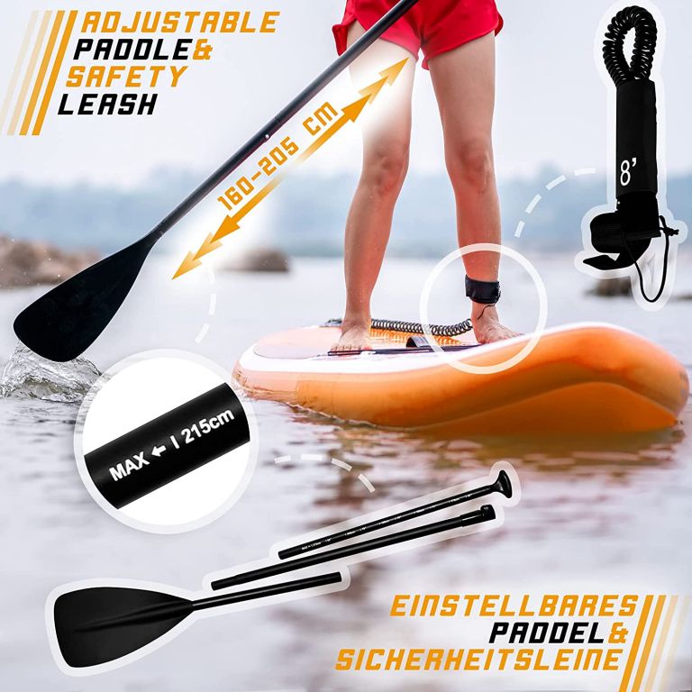 Obrázok Physionics nafukovací paddleboard, 320 x 80 x 15 cm,oranžový