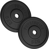 PHYSIONICS sada činkových kotúčov 2 x 5 kg, liatina, 31 mm