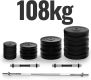PHYSIONIC Vzpieračský set so závažím,hviezdicové zámky 108kg