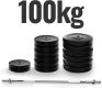 PHYSIONIC Vzpieračský set so závažím, 180 cm, 100 kg