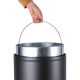 JAGO Kôš s push vekom, 50 l, nerezová oceľ, čierna