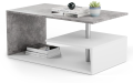 Konferenčný stolík, 90 x 50 x 41 cm, bielo/sivý (vzor)