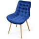 MIADOMODO Sada prešívaných jedálen. stoličiek, modrá 4 ks