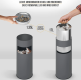 Odpadkový kôš s popolníkom, 30 l, antracit