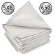 JAGO Plachta 650 g/m², hliníkové oká, biela, 5 x 8 m