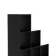 MIADOMODO Stupňovitý regál stredný, voľne stojaci, čierny