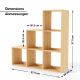 MIADOMODO Stupňovitý regál stredný, voľne stojaci, Sonoma