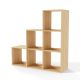 MIADOMODO Stupňovitý regál stredný, voľne stojaci, Sonoma
