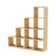 MIADOMODO Stupňovitý regál veľký, voľne stojaci, Sonoma
