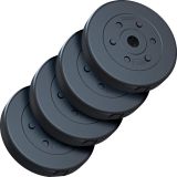 Súprava 20 kg závažia 4x5 kg plastové, otvor 30/31 mm