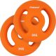 Neoprenové kotúče 2x3 kg s úchytmi, oranžové, 30/31 mm otvor