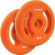 Neoprenové kotúče 2x3 kg s úchytmi, oranžové, 30/31 mm otvor