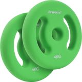 ScSPORTS Neoprénové kotúče 2x4 kg, zelené, 30/31 mm otvor
