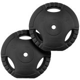 ScSPORTS kotúče 2x10 kg s úchytmi, cementová výplň, 30/31 mm