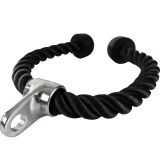 Tricepsové lano 68 cm, gumové koncovky, černé