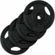 Liatinové závažie 4x1,25 kg s úchytmi, priemer 31 mm, čierne