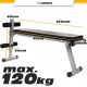 ScSPORTS Multifunkčná lavica, ekokoža, čierna, 120 kg