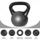 Gorilla Sports Kettlebell činka, plast, čierna, 14 kg
