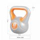 Gorilla Sports Kettlebell činka, vinylová, oranžová, 8 kg