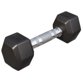 Gorilla Sports Šesťhranná pogumovaná činka, 2 kg