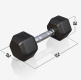 Gorilla Sports Šesťhranná pogumovaná činka, 4 kg