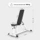 Gorilla Sports Polohovateľná lavička, 119 cm, biela