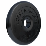 Gorilla Sports Činkový kotúč 1,25 kg, liatinový, pogumovaný