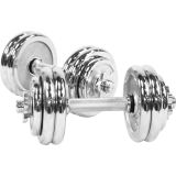 Gorilla Sports Sada jednoručných činiek z chrómu, 30 kg