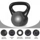 Gorilla Sports kettlebell činka, plast, čierna, 5 kg