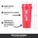 Gorilla Sports Shaker s priehradkou, 500 ml červený