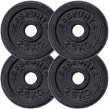 SCSports Sada liatinových kotúčov, 4 x 2,5 kg