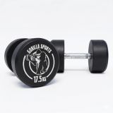 Gorilla Sports Jednoručné činky červeno/biele, 2 x 17,5 kg