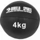 Gorilla Sports Sada kožených medicinbalov, 12 kg, čierna